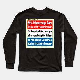 WAIT, WHAT!?! US OF COVIDOM - CDC FUNDS STUDY THAT SHOWS 104 OUT OF 127 MISCARRIED AFTER JAB Long Sleeve T-Shirt